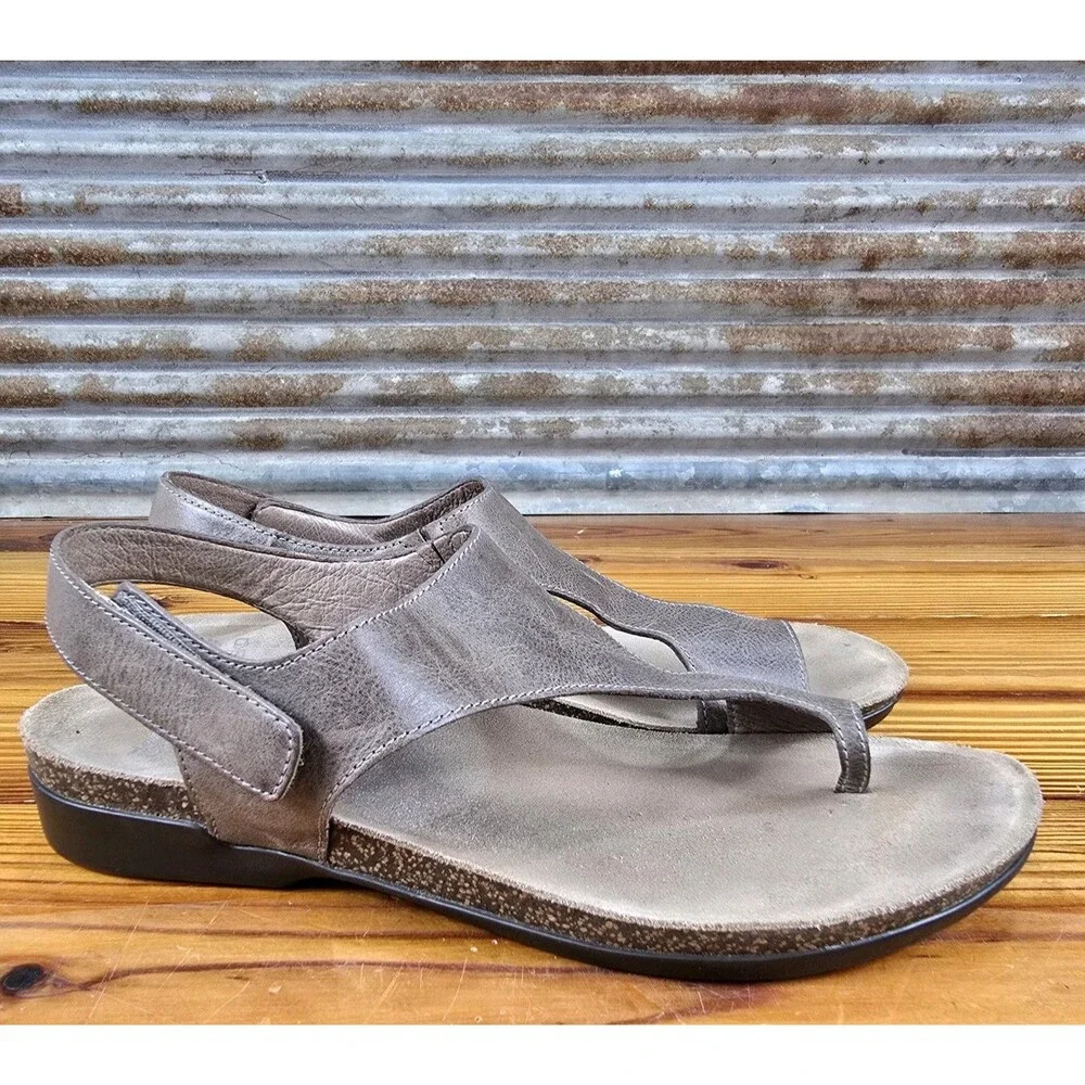 $130 DANSKO US 10.5-11 EU 41 Stone Leather REECE Sandals 6024795300 Pristine!!